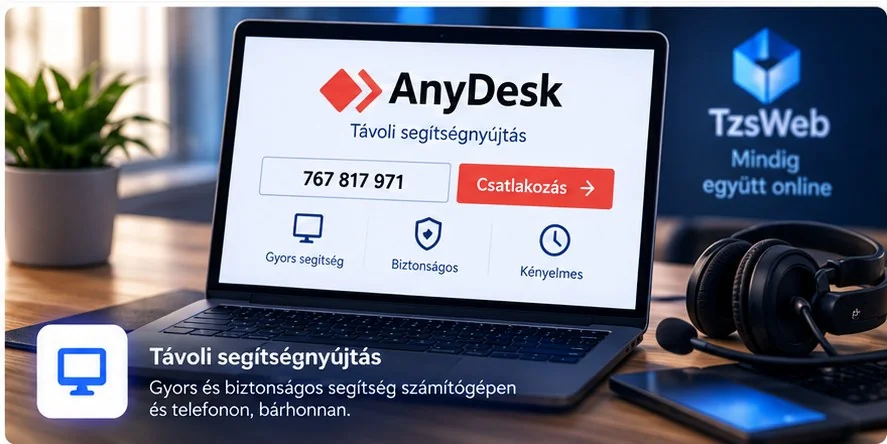 AnyDesk távoli segítségnyújtás